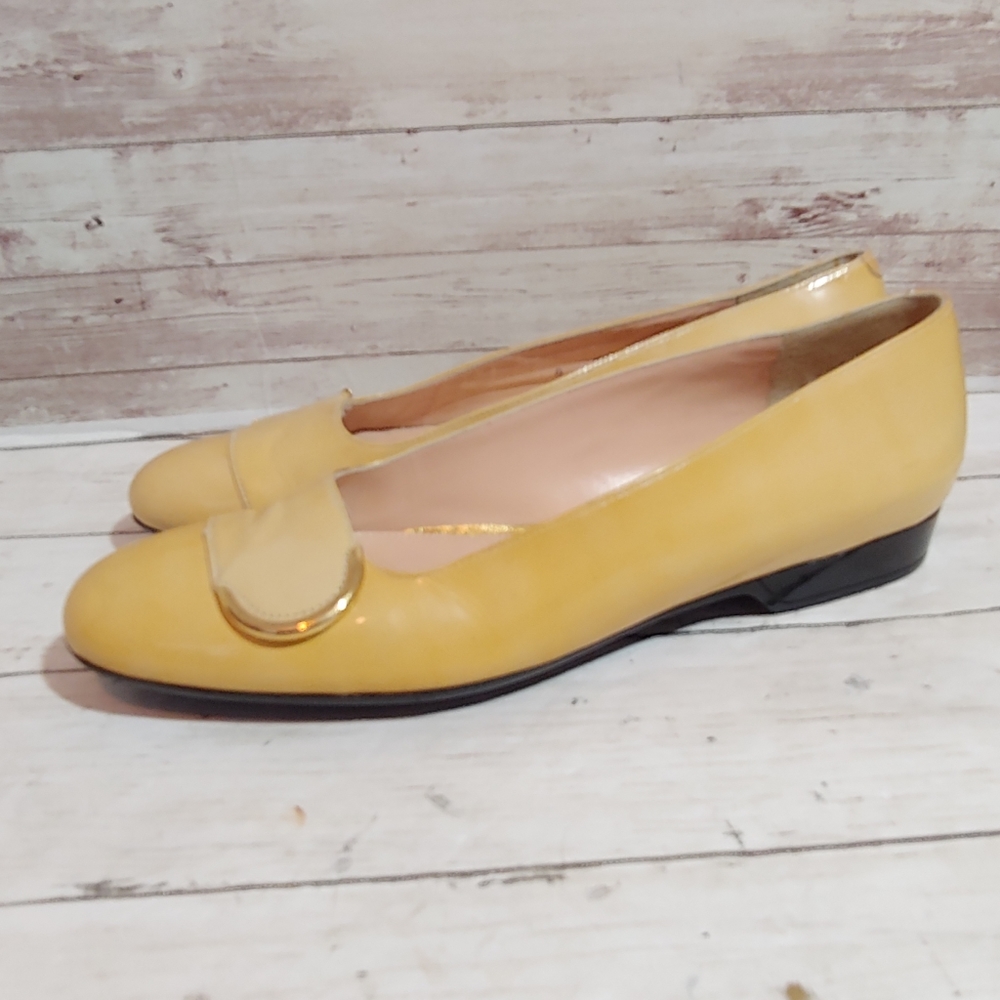 Robert Clergerie Yellow Flats